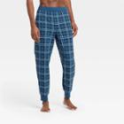 Men's Plaid Knit Jogger Pajama Pants - Goodfellow & Co Blue