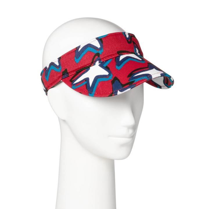 Star Print Visor - Stephen Sprouse For Target Red/blue, Girl's, Blue Red
