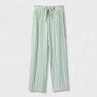 Girls' Straight Fit Belted Woven Pants - Art Class Cream Striped Xs, Ivory
