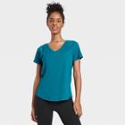 Women's Essential V-neck Short Sleeve T-shirt - All In Motion Teal