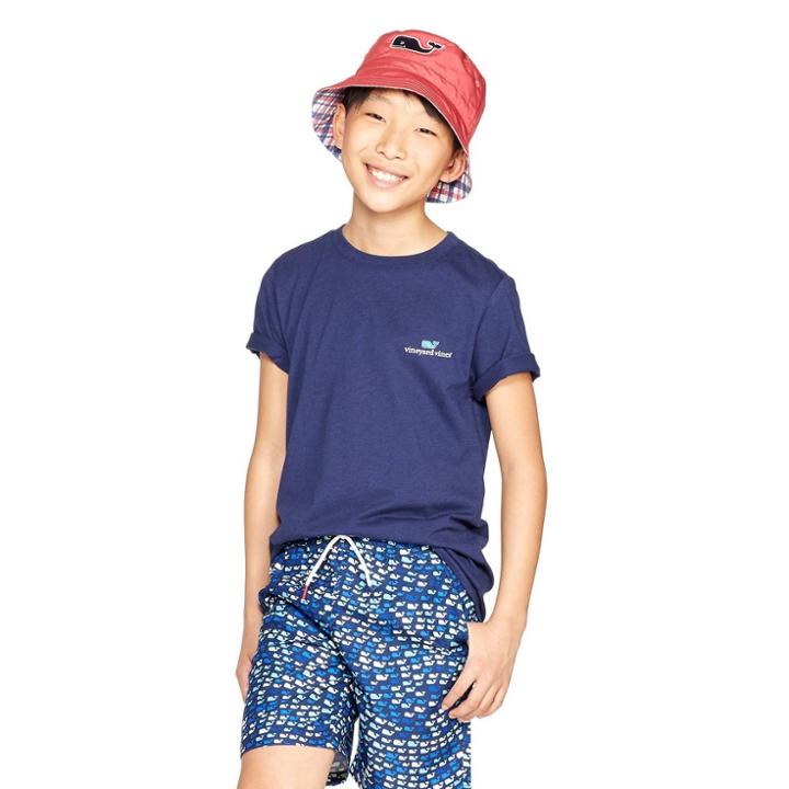 Boys' Short Sleeve Everyday Should Feel This Good Graphic Crewneck T-shirt - Navy Xl - Vineyard Vines For Target, Blue