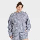 Women's Plus Size French Terry Crewneck Sweatshirt - All In Motion Azure