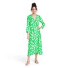 Daisy 3/4 Sleeve Ruffle Wrap Dress - Rixo For Target Green