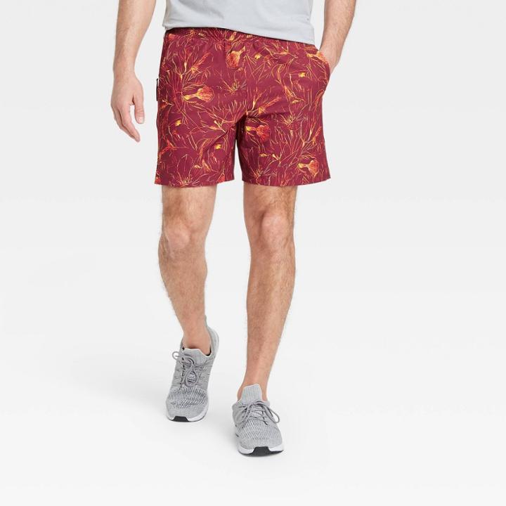 All In Motion Men's Floral Print Hybrid Shorts - All In