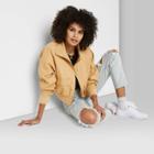 Women's Zip Front Utility Jacket - Wild Fable Tan