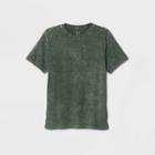 Men's Loose Fit Short Sleeve Crew Neck T-shirt - Original Use Green