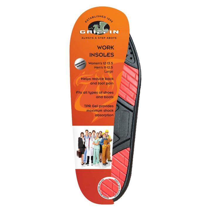 Griffin Footwear Cushions Work Insoles - L, Adult Unisex, Size: Large,