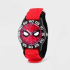 Kids' Marvel Spider-man Plastic Time Teacher Watch - Red