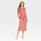 Women's Long Sleeve Dress - Who What Wear Dark Pink