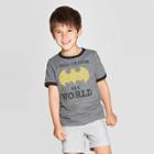 Petitetoddler Boys' Dc Comics 'i Will Change The World' Batman Short Sleeve T-shirt - Gray