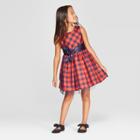 Plus Size Girls' Plaid Dress - Cat & Jack Red/navy