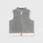 Burt's Bees Baby Baby Boys' Organic Cotton Velour Quilted Vest - Gray
