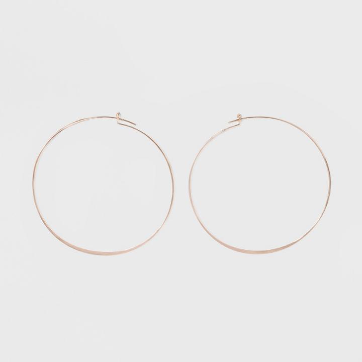 Large Thin Hoop Earrings - A New Day Rose Gold