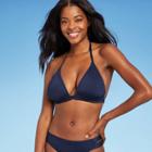 Women's Double Strap Bralette Bikini Top - Kona Sol Oxford Blue D/dd Cup
