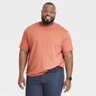 Men's Tall Standard Fit Lyndale Short Sleeve Crew Neck T-shirt - Goodfellow & Co Apricot Orange