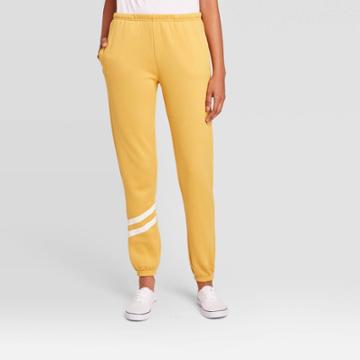 Grayson Threads Women's Striped Jogger Pants - Yellow