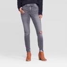 Women's Distressed High-rise Skinny Jeans - Universal Thread Gray