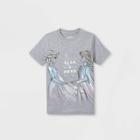 Girls' Frozen Elsa & Anna Short Sleeve Graphic T-shirt - Gray Xs - Disney