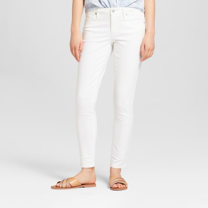 Women's Mid-rise Skinny Jeans - Universal Thread White