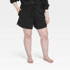 Women's Plus Size French Terry Shorts 5 - All In Motion Black