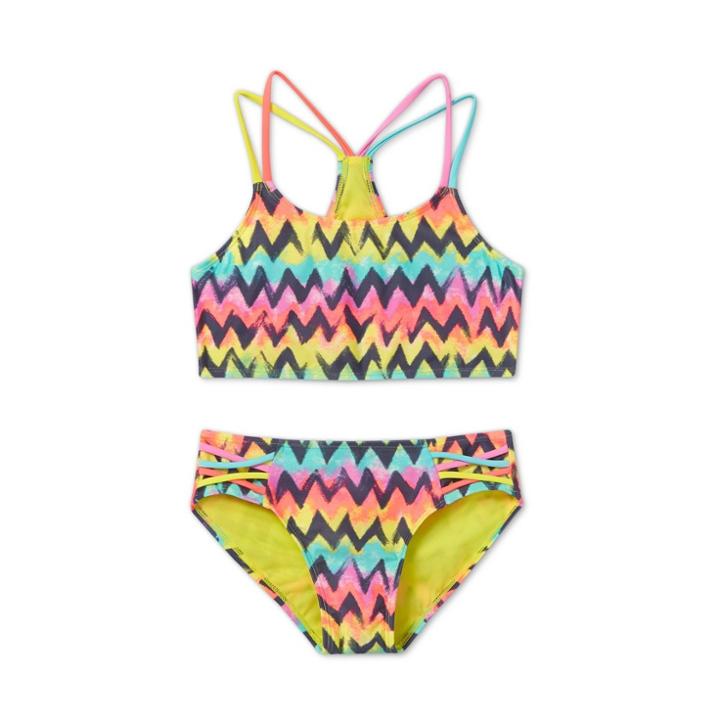 Girls' Rainbow Chevron Bikini Set - Art Class