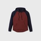 Men's Regular Fit Long Sleeve Raglan Hooded T-shirt - Original Use Cherry