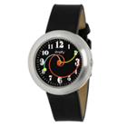 Simplify The 2700 Women's Spiral Hands Leather Strap Watch - Black