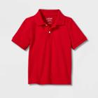 Toddler Boys' Short Sleeve Pique Uniform Polo Shirt - Cat & Jack Red