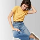 Women's Short Sleeve Crewneck Relaxed T-shirt - Wild Fable Gold Xs, Women's, Yellow