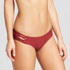 Women's Criss Cross Strappy Cheeky Bikini Bottom - Xhilaration Sienna
