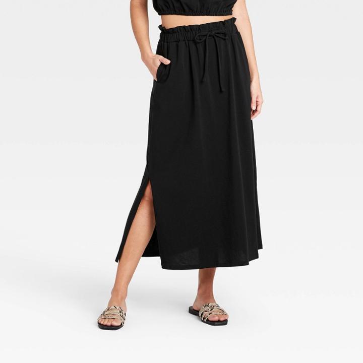 Women's Midi Skirt - Who What Wear Black