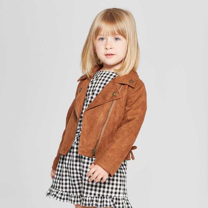 Toddler Girls' Moto Jacket - Genuine Kids From Oshkosh Brown