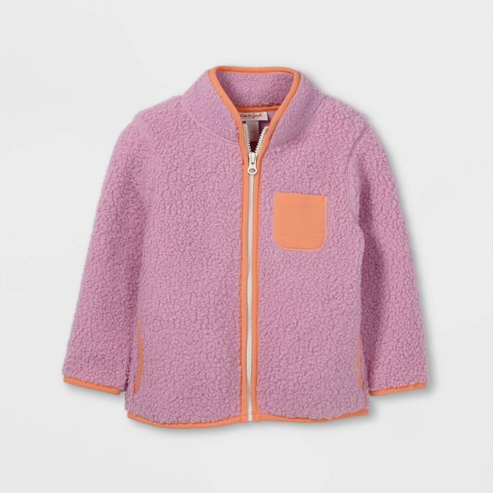 Toddler Sherpa Zip-up Sweatshirt - Cat & Jack Purple
