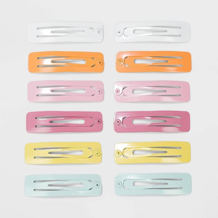 Shinny Metal Snap Rectangle Hair Clips - Wild Fable