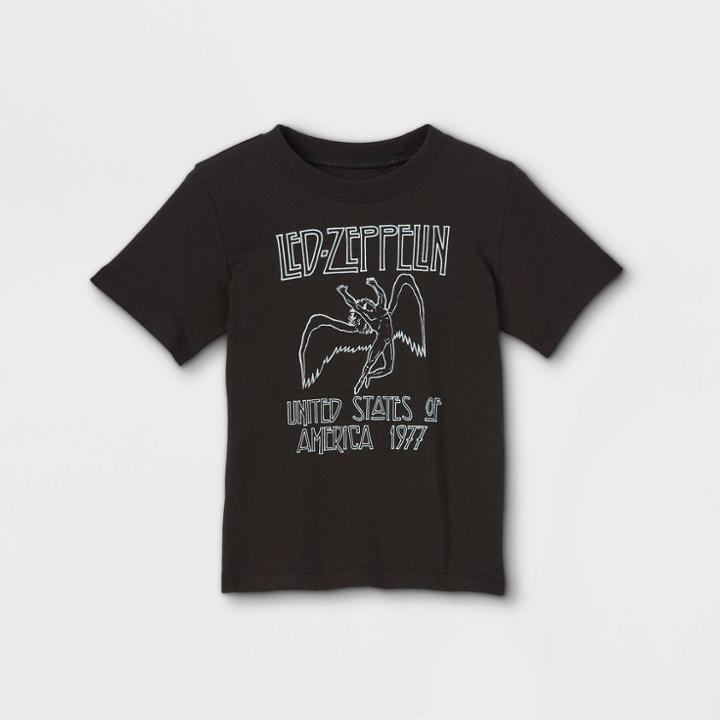 Toddler Boys' Led Zeppelin Short Sleeve Graphic T-shirt - Black