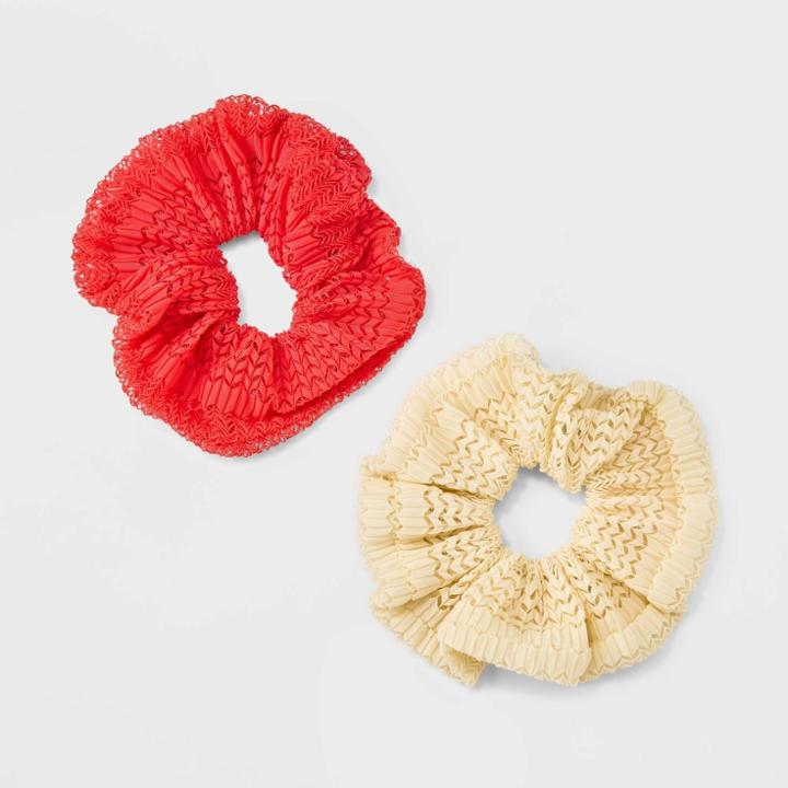 Crochet Hair Twisters Set 2pc - A New Day Red/cream
