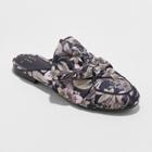 Women's Holland Jacquard Knotted Mules - A New Day Purple