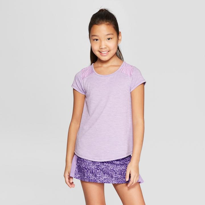 Girls' Laser Cut Performance T-shirt - C9 Champion Light Purple