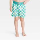 Baby Boys' Checkered Swim Shorts - Cat & Jack Green