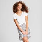 Women's Standard Fit Any Day V-neck Short Sleeve T-shirt - A New Day White
