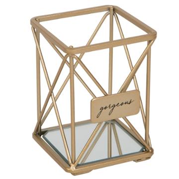 Cosmetic Brush/pencil Holder Satin Gold - Home Details
