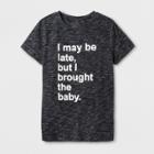 Shinsung Tongsang Women's Short Sleeve I Brought The Baby Graphic T-shirt - Black