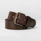 Men's 40mm Leather Belt With Harness Roller Buckle - Goodfellow & Co - Brown