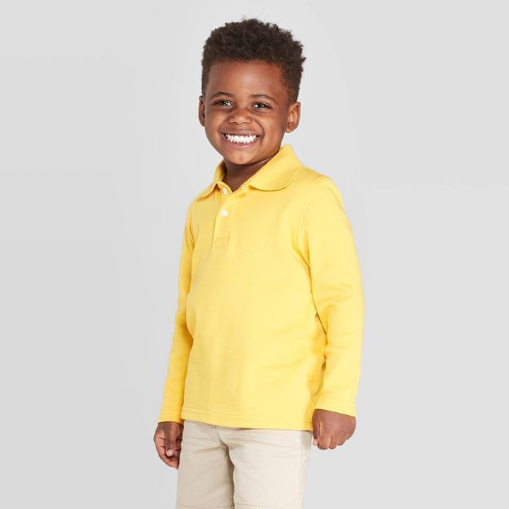 Toddler Boys' Uniform Polo Shirt - Cat & Jack Gold