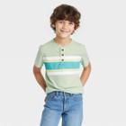 Boys' Short Sleeve Henley Chest Striped T-shirt - Cat & Jack