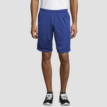 Hanes Men's 9 Sport Long Mesh Shorts - Blue L, Men's,