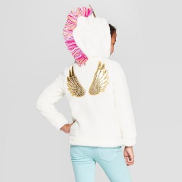 Girls' Unicorn Hoodie - Cat & Jack Almond Cream