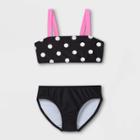 Girls' Polka Dot Print Bikini Set - Cat & Jack Black