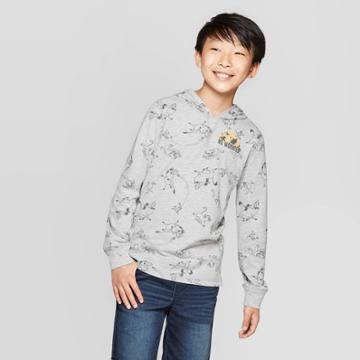 Boys' The Lion King No Worries Hooded Sweatshirt - Heather Gray