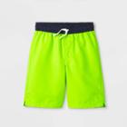 Boys' Solid Volley Swim Trunks - Cat & Jack Green